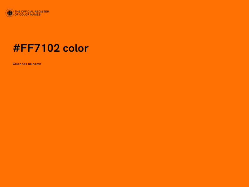 #FF7102 color image