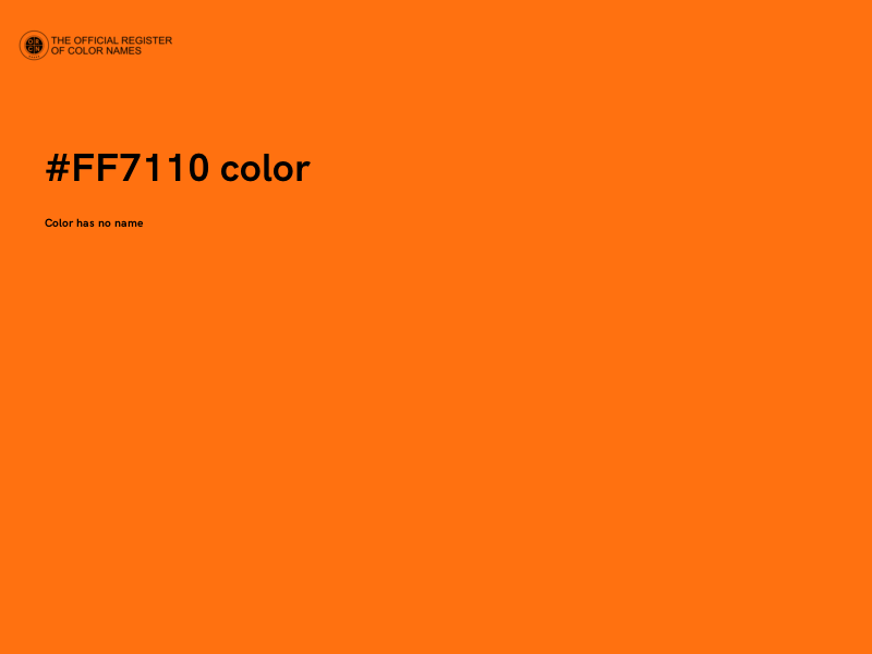 #FF7110 color image
