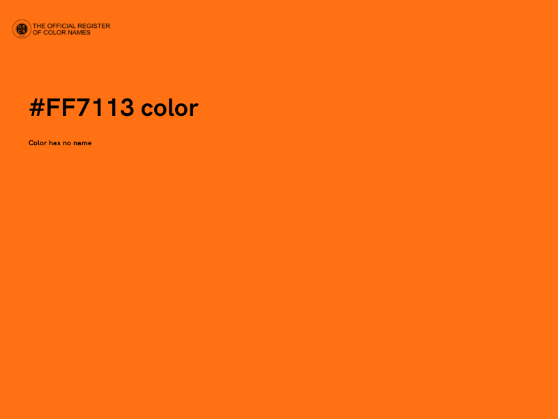 #FF7113 color image