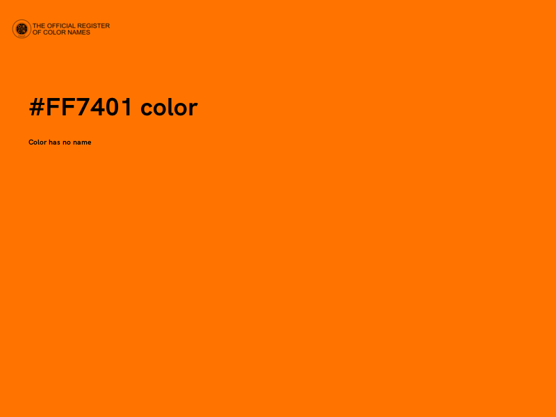 #FF7401 color image