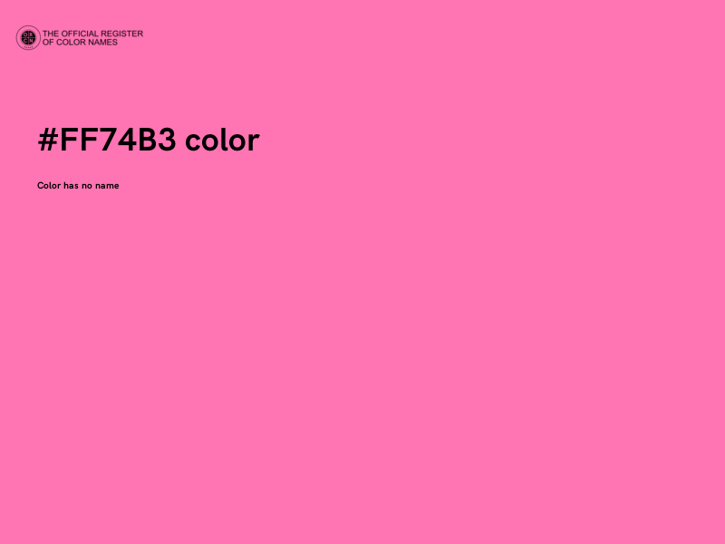 #FF74B3 color image
