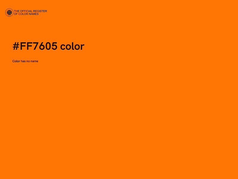 #FF7605 color image