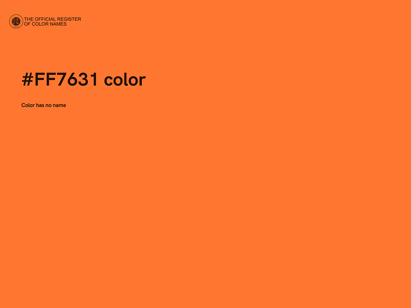 #FF7631 color image