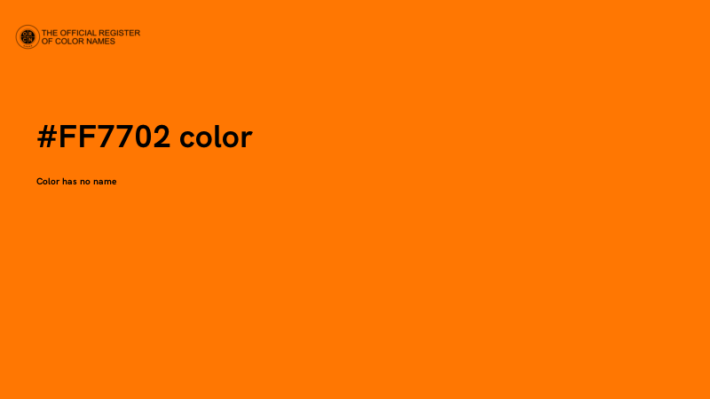 #FF7702 color image