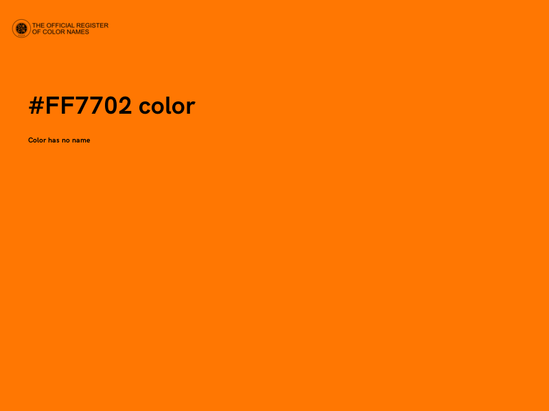 #FF7702 color image