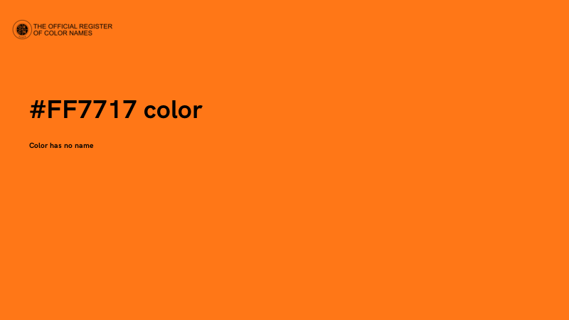 #FF7717 color image