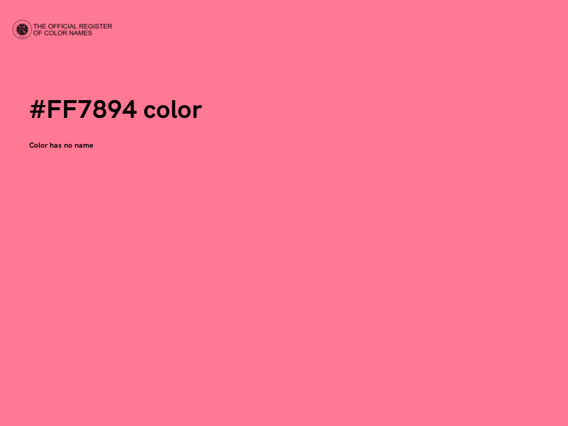 #FF7894 color image