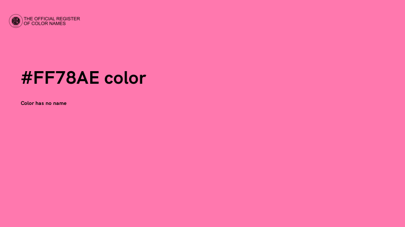 #FF78AE color image