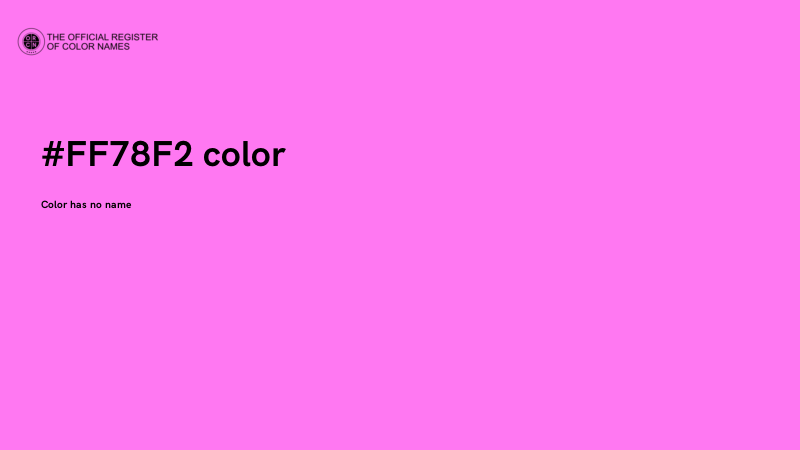 #FF78F2 color image