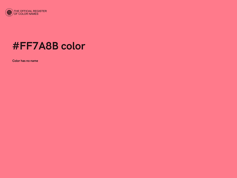 #FF7A8B color image