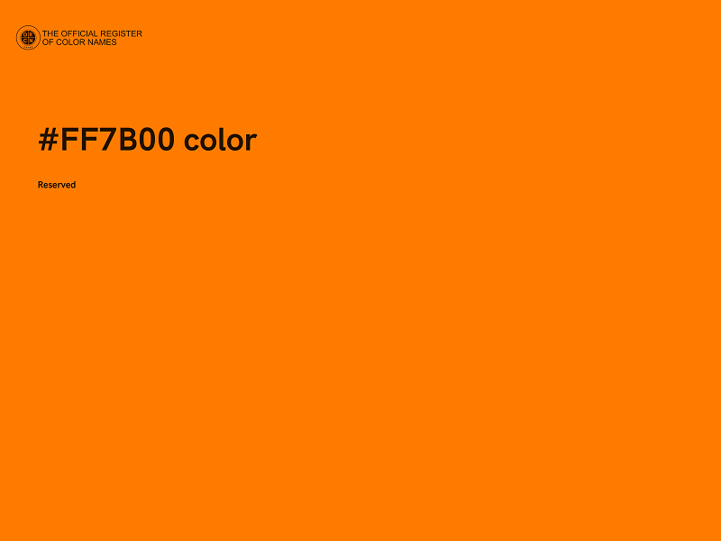 #FF7B00 color image