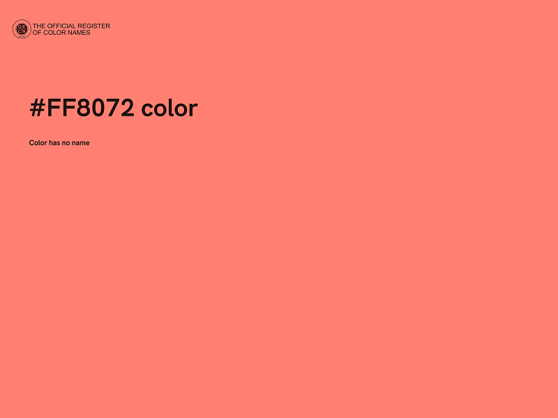 #FF8072 color image