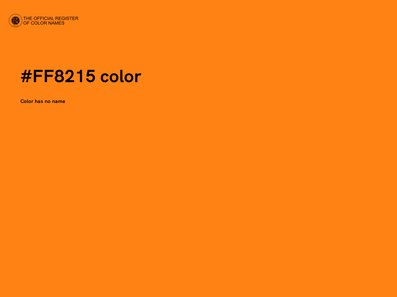 #FF8215 color image