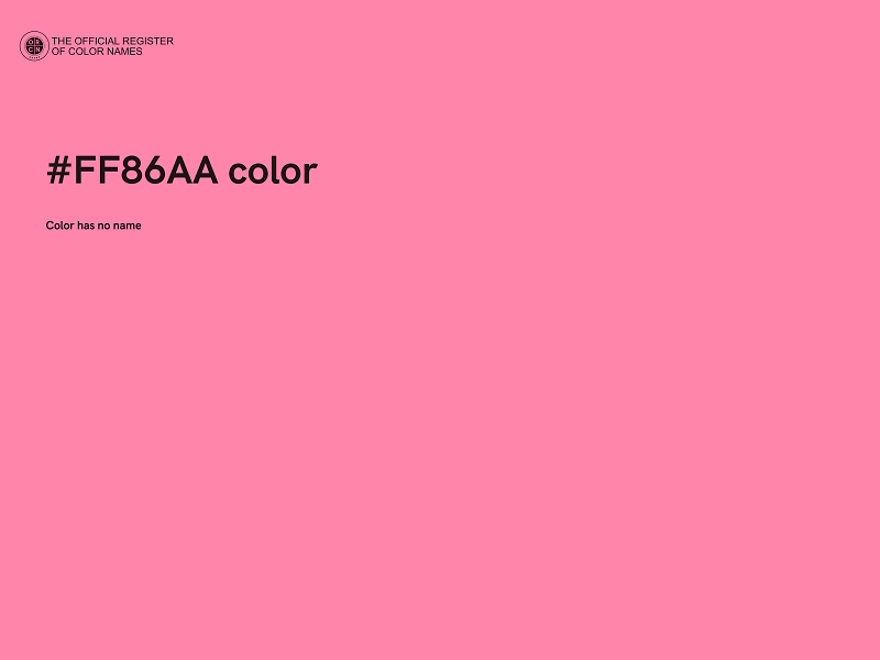 #FF86AA color image