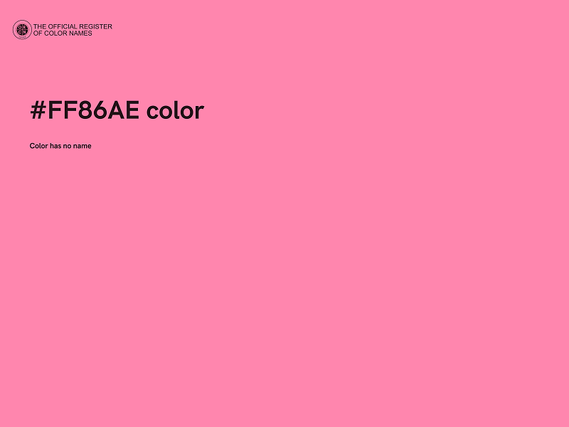 #FF86AE color image