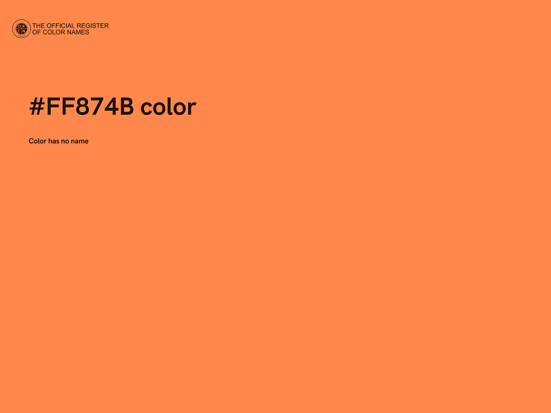 #FF874B color image