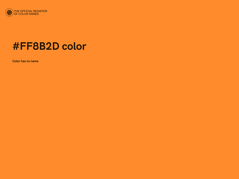 #FF8B2D color image