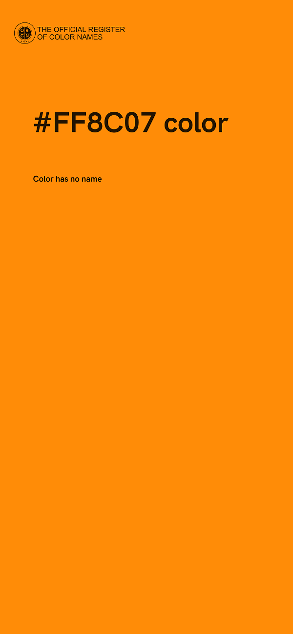 #FF8C07 color image