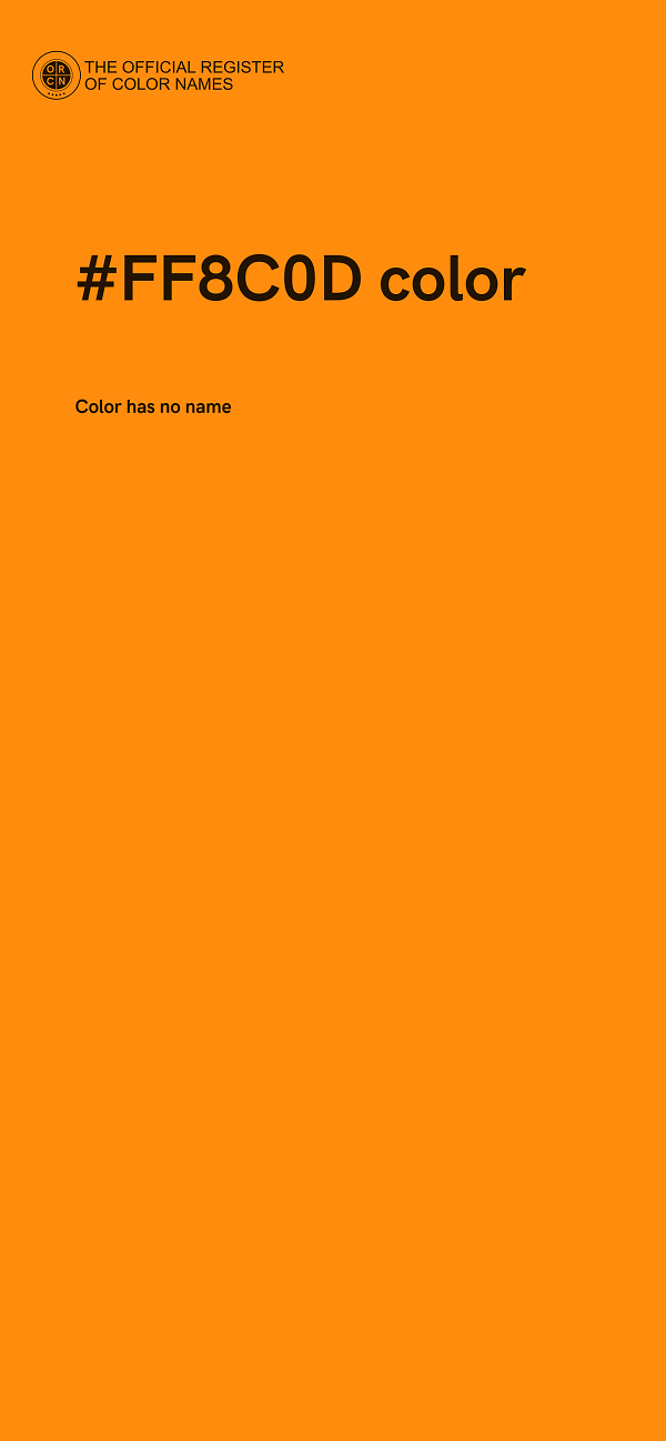 #FF8C0D color image