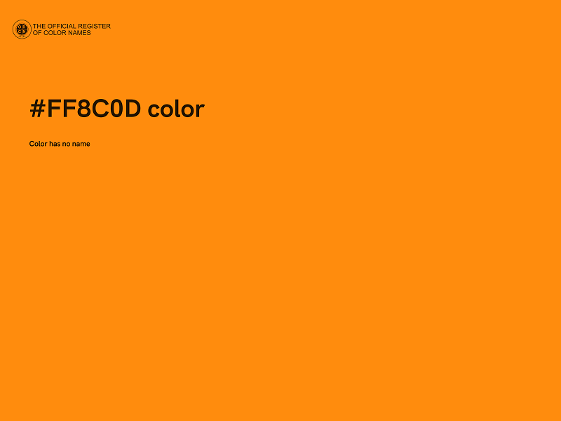 #FF8C0D color image