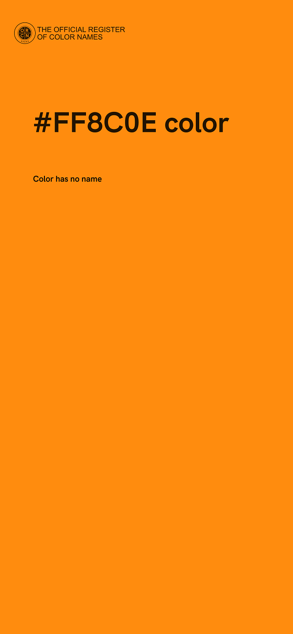 #FF8C0E color image