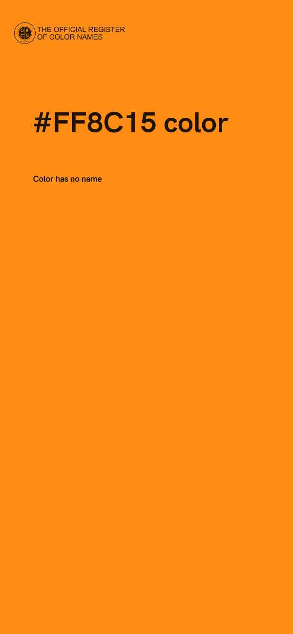 #FF8C15 color image