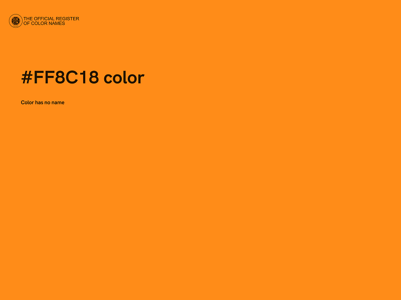 #FF8C18 color image