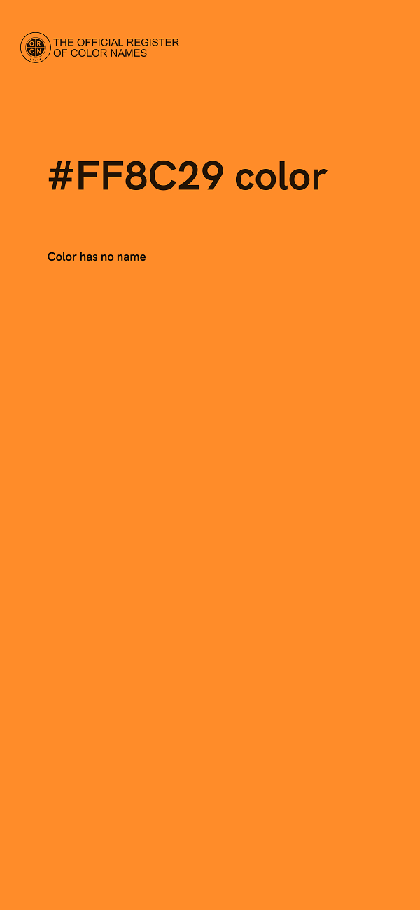 #FF8C29 color image