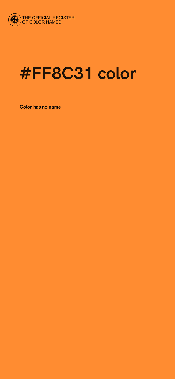 #FF8C31 color image