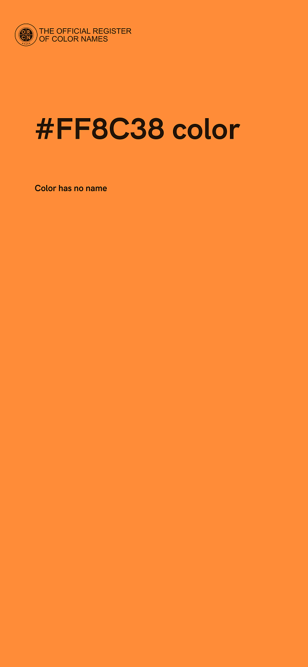 #FF8C38 color image