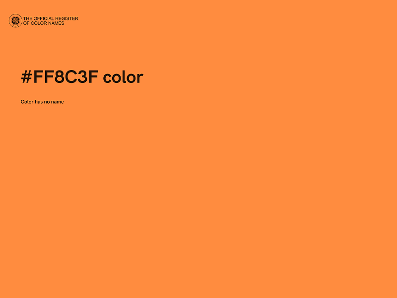#FF8C3F color image
