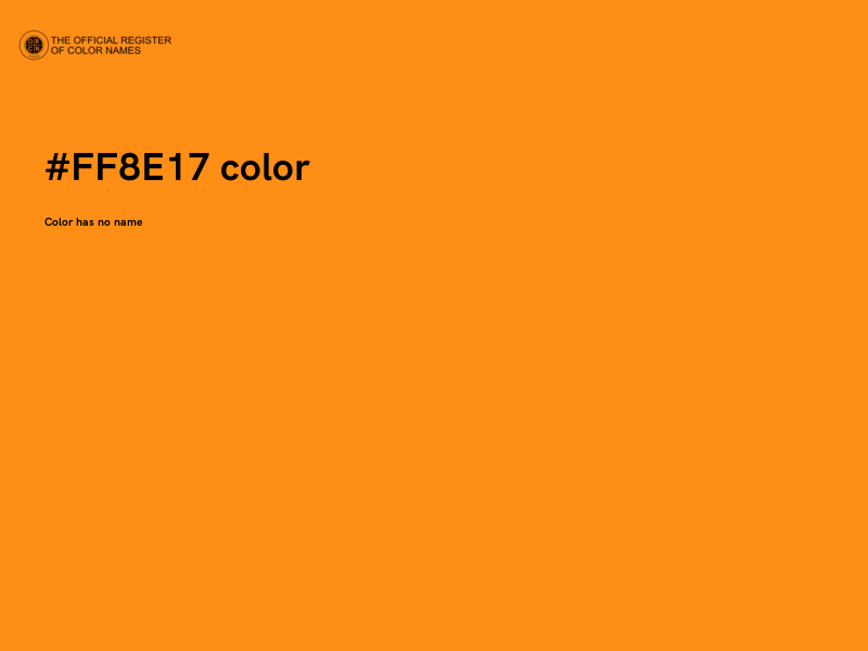 #FF8E17 color image