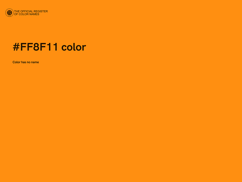 #FF8F11 color image