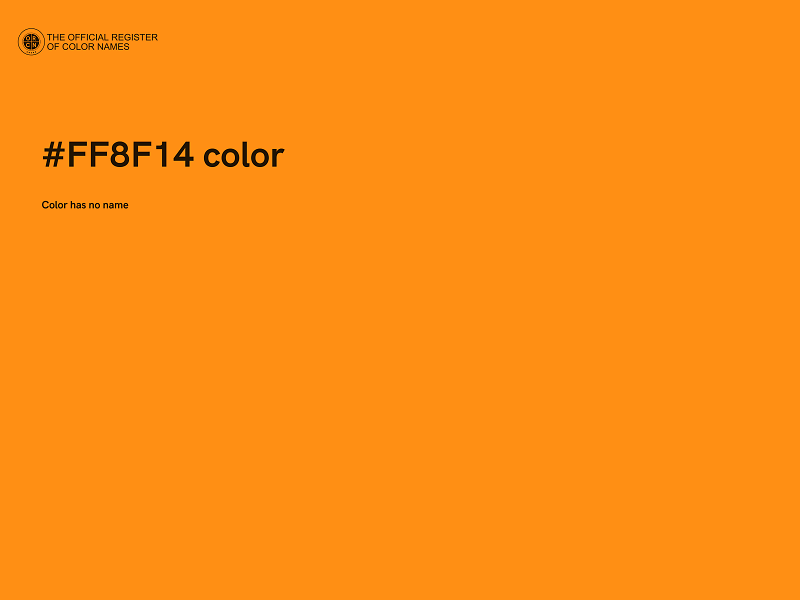 #FF8F14 color image
