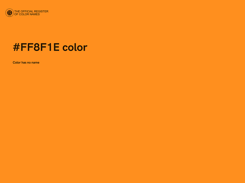 #FF8F1E color image