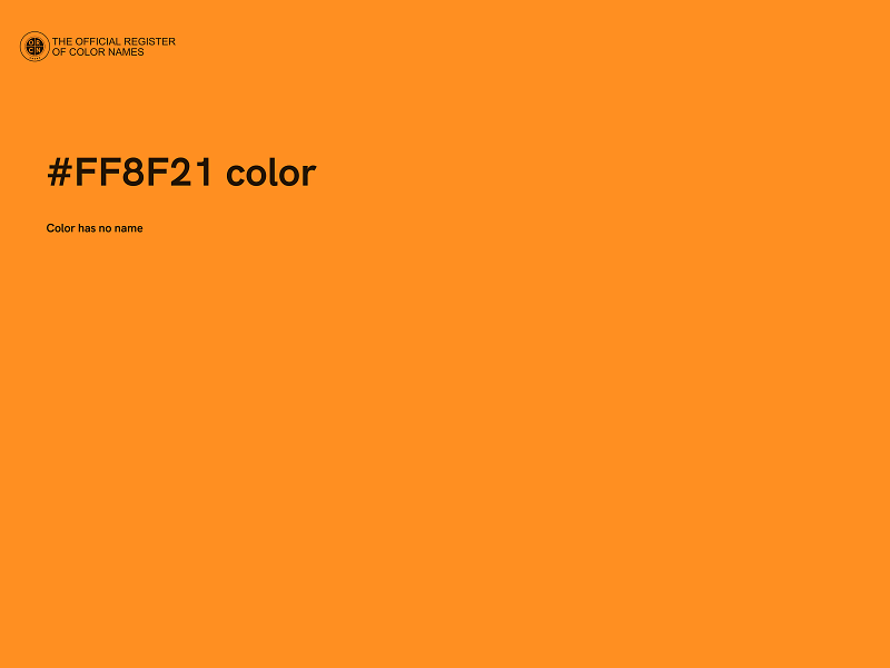#FF8F21 color image