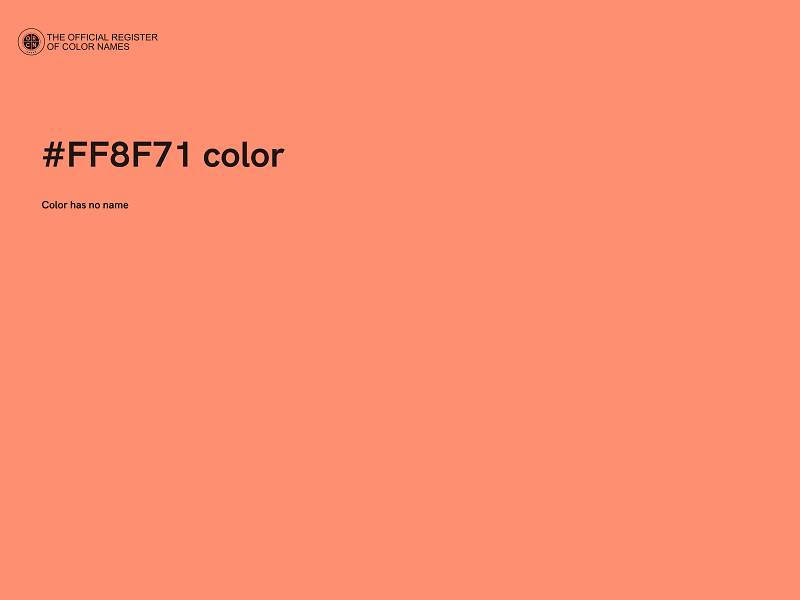 #FF8F71 color image