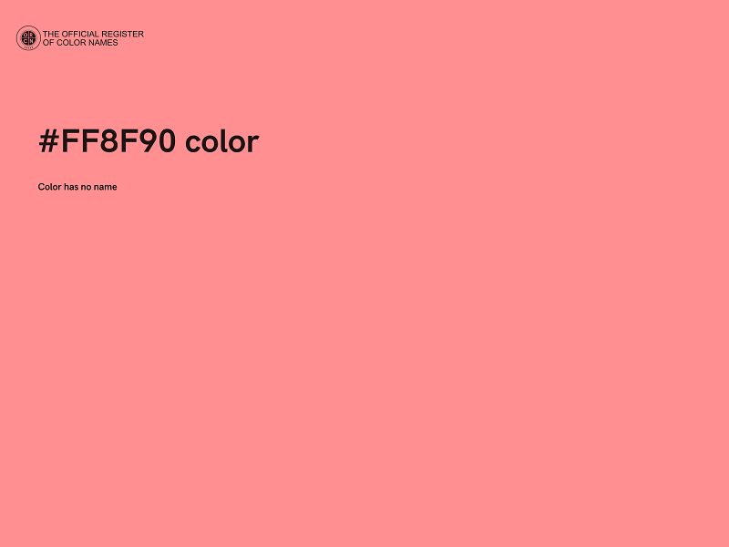#FF8F90 color image