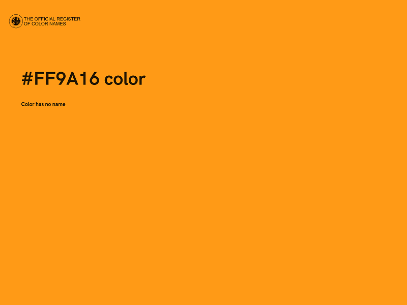 #FF9A16 color image