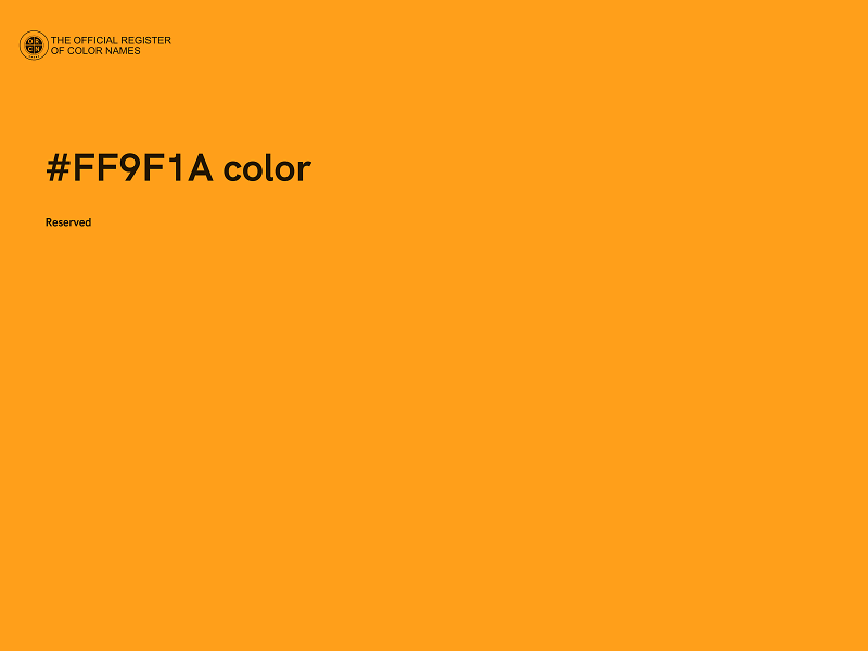 #FF9F1A color image