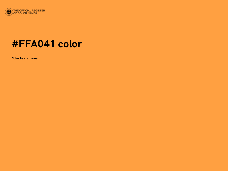 #FFA041 color image