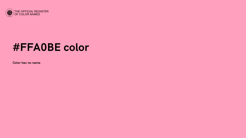 #FFA0BE color image