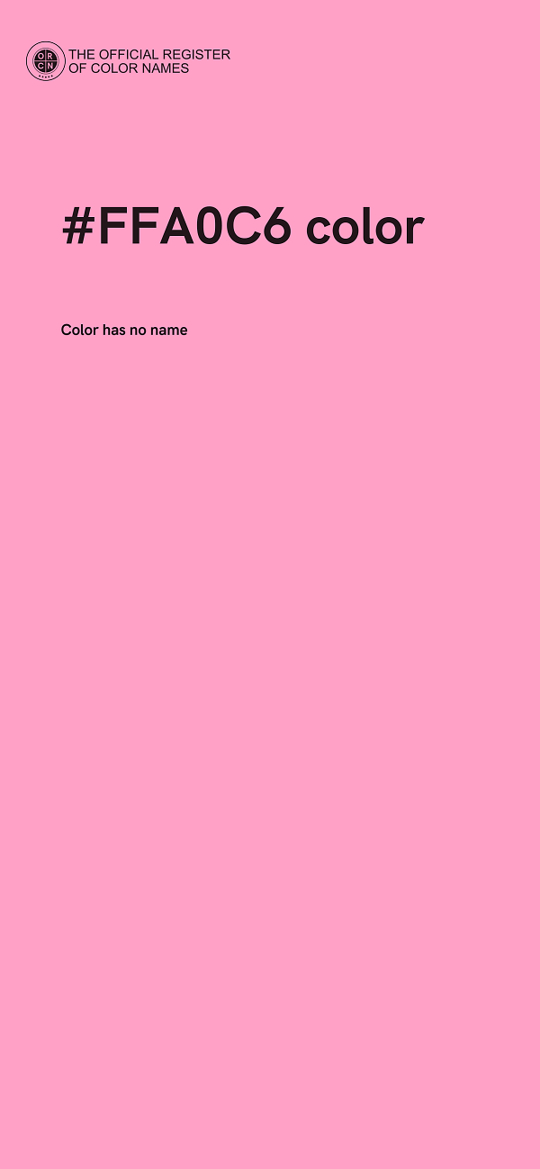 #FFA0C6 color image
