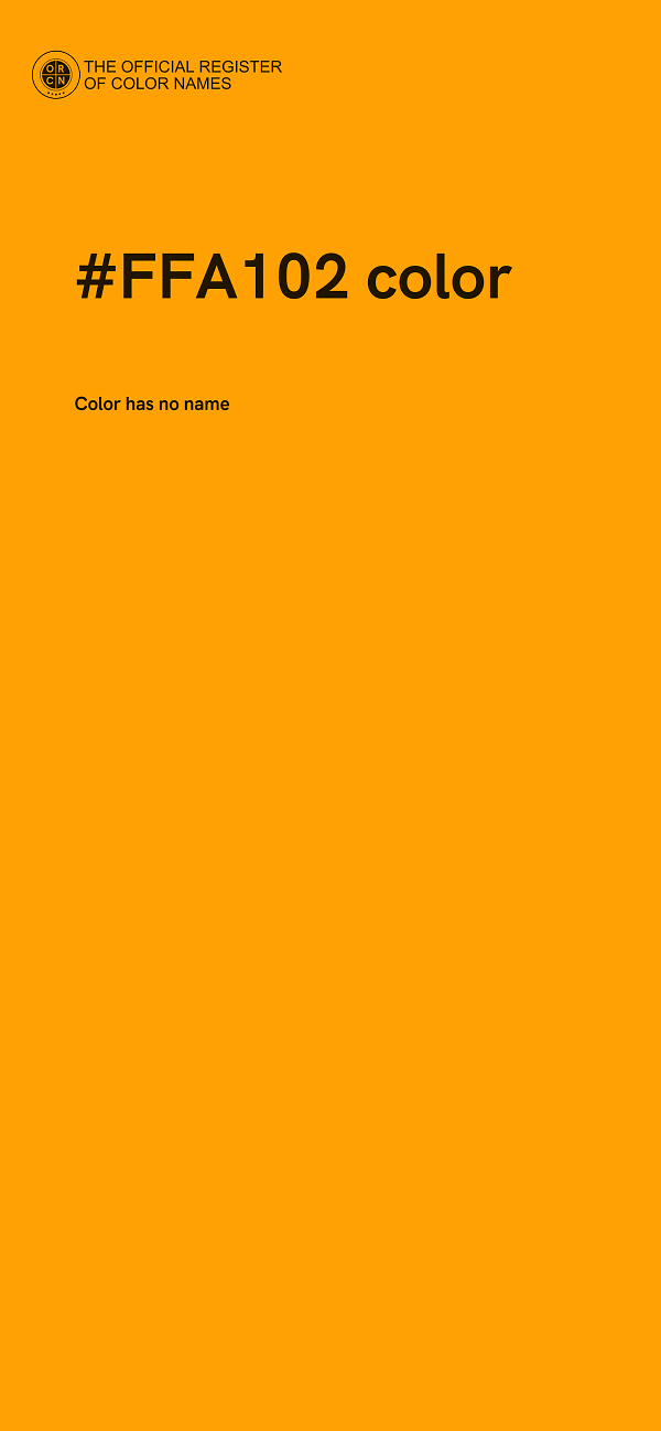 #FFA102 color image
