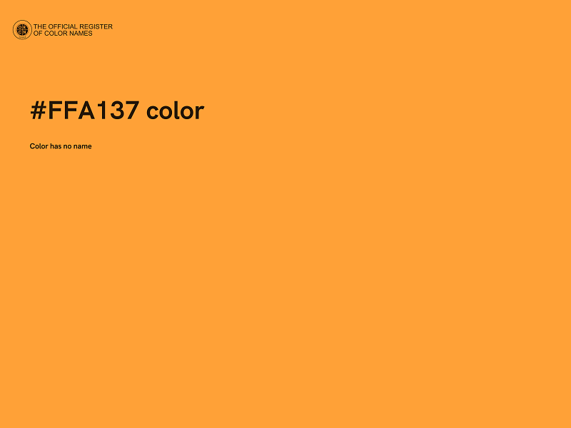 #FFA137 color image