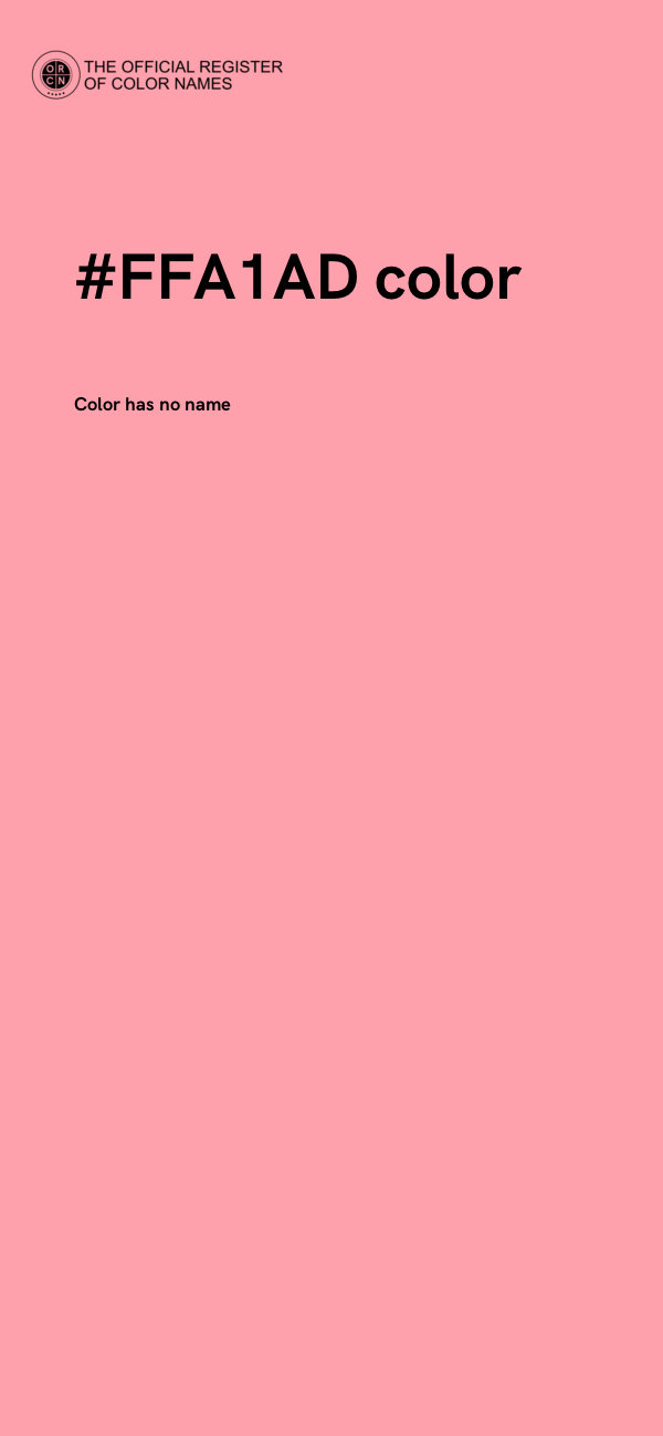 #FFA1AD color image