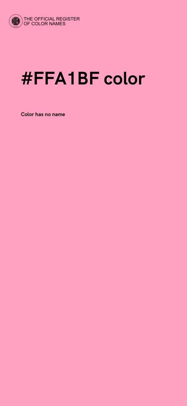 #FFA1BF color image