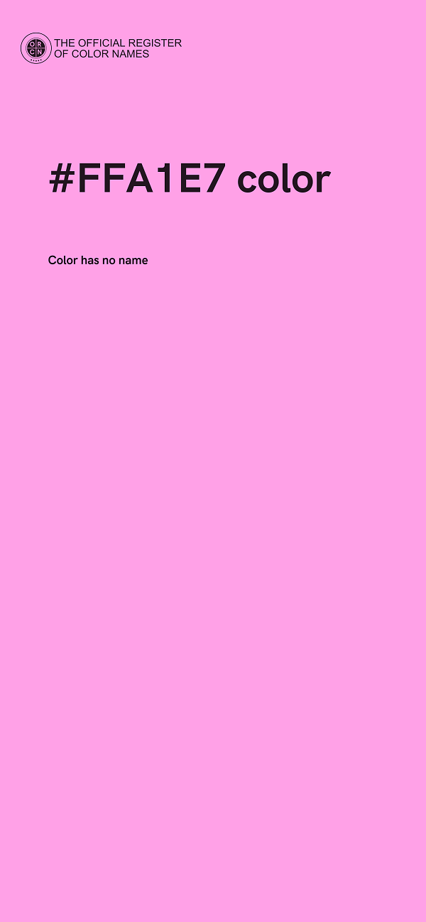 #FFA1E7 color image