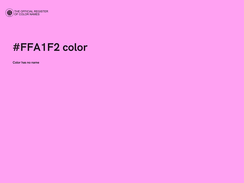 #FFA1F2 color image