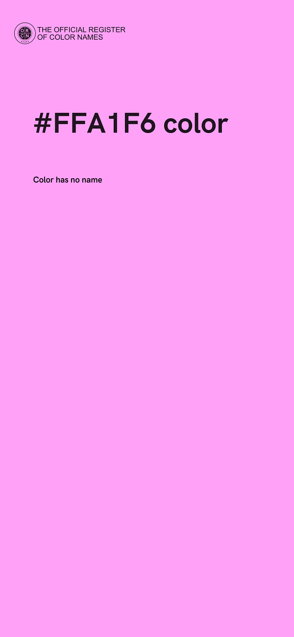 #FFA1F6 color image